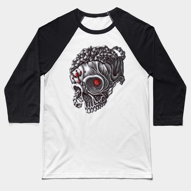 skull, art Baseball T-Shirt by Hedgeh0g